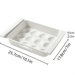 12 Grid Drawer Type Refrigerator Egg Storage Box Leak Proof Plastic Reusable Box
