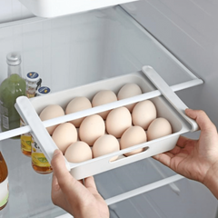 12 Grid Drawer Type Refrigerator Egg Storage Box Leak Proof Plastic Reusable Box