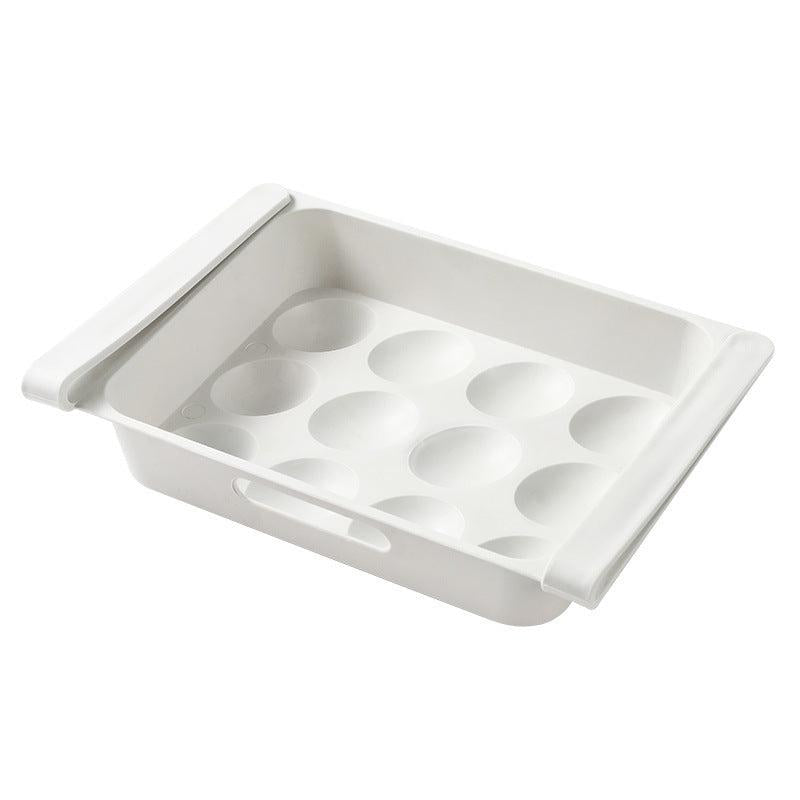 12 Grid Drawer Type Refrigerator Egg Storage Box Leak Proof Plastic Reusable Box