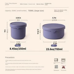 Silicone Leak-proof Bento Box 7oz Round Lunch Container