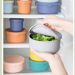 Silicone Leak-proof Bento Box 7oz Round Lunch Container
