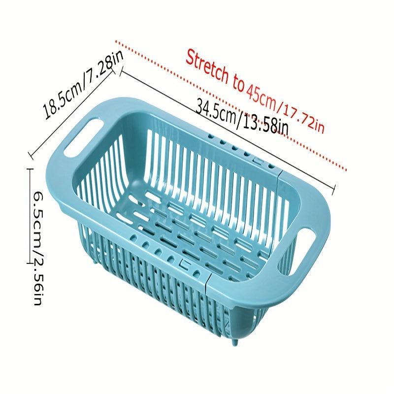 Extendable Dish Drainer Sink with Washing Baskets & Strainer - Kitchen Organizer