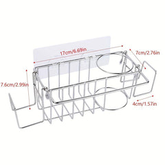 Sink Storage Rack Double Ear Holder with Ring and Rod Sink Basket