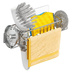 Sink Storage Rack Double Ear Holder with Ring and Rod Sink Basket