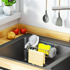 Sink Storage Rack Double Ear Holder with Ring and Rod Sink Basket