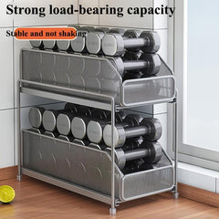 Pull out Kitchen Storage Rack Drawer Countertop Organizer Carbon Steel