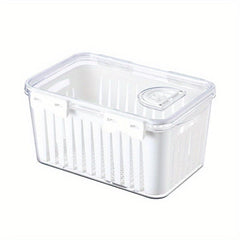 3PCS Thickened PET Drain Basket Food Fresh keeping Box Timing