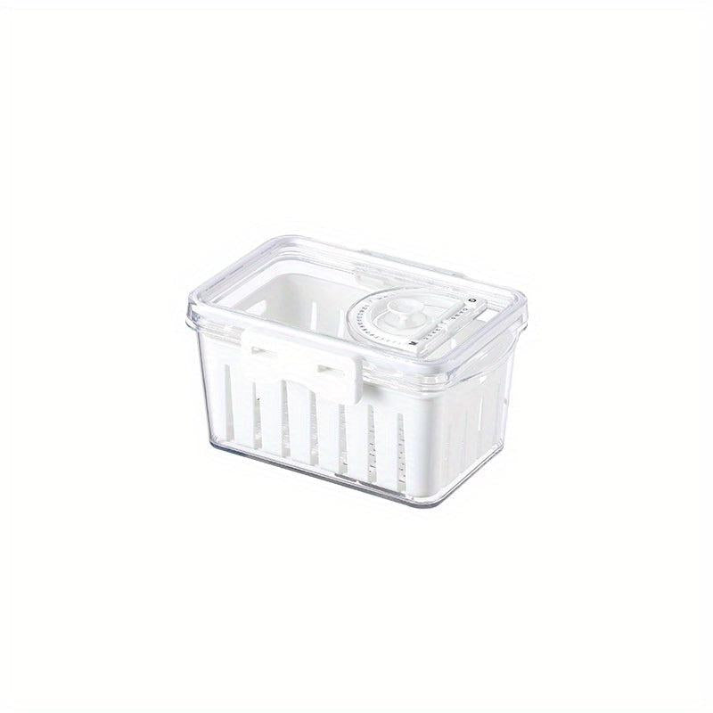 3PCS Thickened PET Drain Basket Food Fresh keeping Box Timing