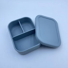 Silicone Insulated Lunch Box With Lid For Office Workers Rectangle Divided