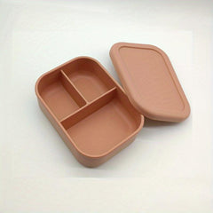 Silicone Insulated Lunch Box With Lid For Office Workers Rectangle Divided