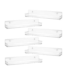 Wall Mounted Spice Rack Acrylic Spice Shelf Organizer Clear Display Rack