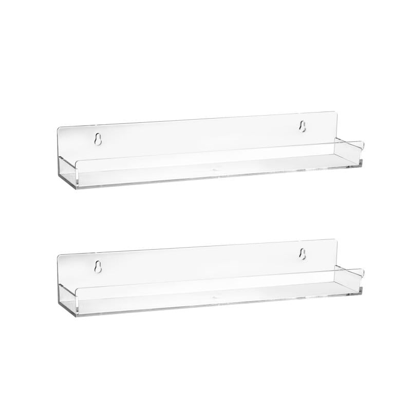 Wall Mounted Spice Rack Acrylic Spice Shelf Organizer Clear Display Rack