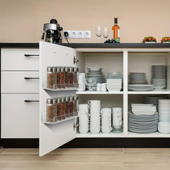 Wall Mounted Spice Rack Acrylic Spice Shelf Organizer Clear Display Rack