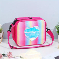 Rainbow Laser Portable Lunch Bag Thermal Insulated Ice Bag