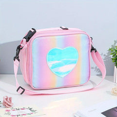 Rainbow Laser Portable Lunch Bag Thermal Insulated Ice Bag