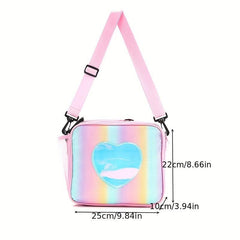Rainbow Laser Portable Lunch Bag Thermal Insulated Ice Bag