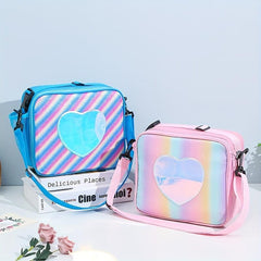 Rainbow Laser Portable Lunch Bag Thermal Insulated Ice Bag