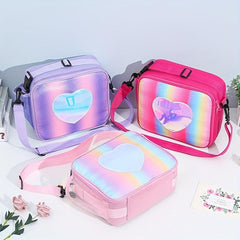 Rainbow Laser Portable Lunch Bag Thermal Insulated Ice Bag