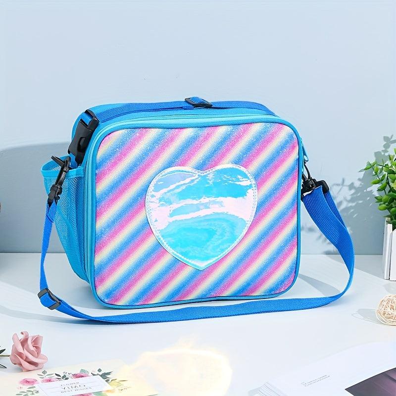 Rainbow Laser Portable Lunch Bag Thermal Insulated Ice Bag