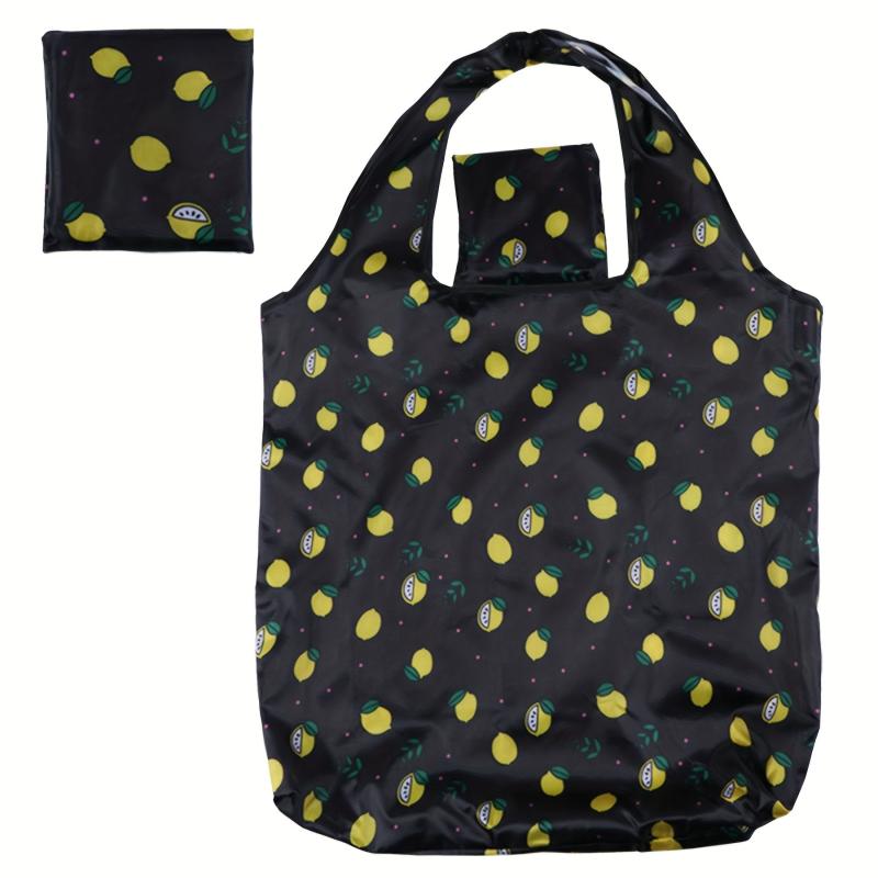 Flower Pattern Foldable Reusable Grocery Tote Bag