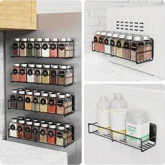 Magnetic Spice Rack Organizer for Refrigerator Metal Seasoning Rack