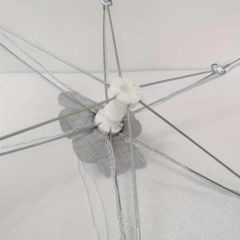 Foldable Umbrella Food Tent with Lace - Portable Anti Mosquito Mesh Cover