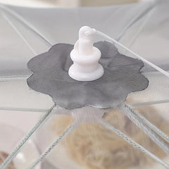 Foldable Umbrella Food Tent with Lace - Portable Anti Mosquito Mesh Cover