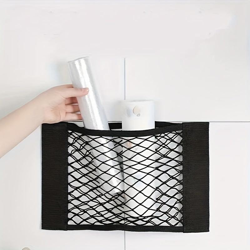 Mesh Plastic Bag Holder Kitchen Cabinet Door Groceries Dispenser