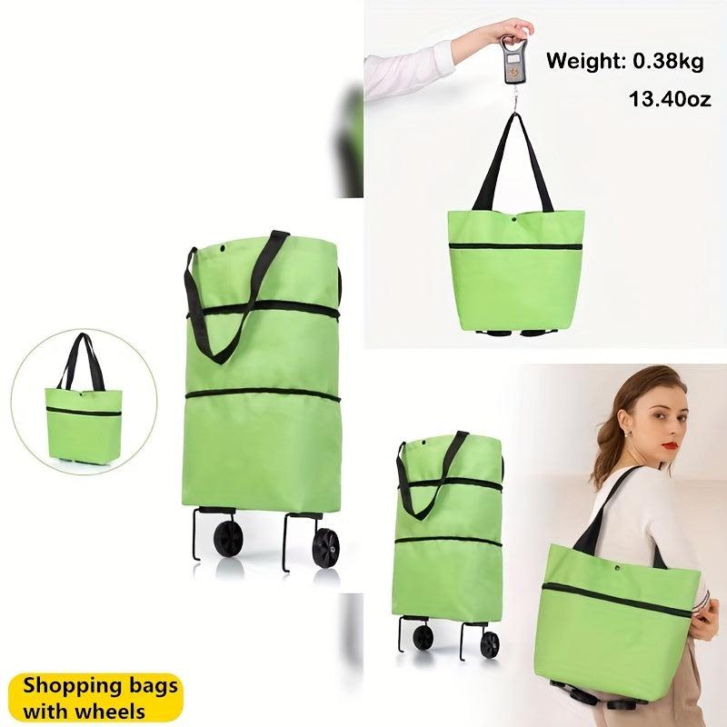 Waterproof Folding Oxford Shopping Cart for Elderly Portable and Convenient