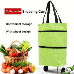 Waterproof Folding Oxford Shopping Cart for Elderly Portable and Convenient