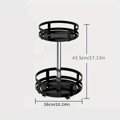 Rotatable Seasoning Bottle Rack for Kitchen Storage