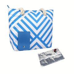 Insulated Wine Tote Bag With Dispenser Large Cooler Bag for Outdoor Picnics