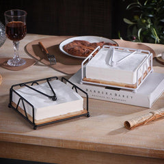 Wooden Paper Towel Holder Restaurant Hotel Buffet Solid Wood