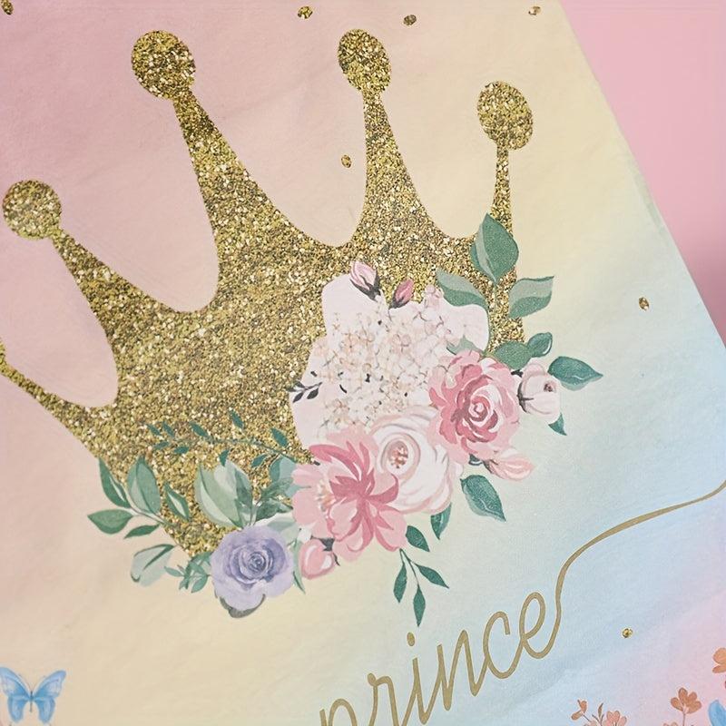 10PCS Pink Romantic Flower Gift Bag Crown Castle Dream Handbag Goodie Bag