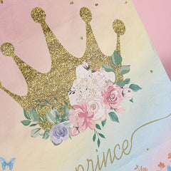 10PCS Pink Romantic Flower Gift Bag Crown Castle Dream Handbag Goodie Bag
