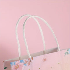 10PCS Pink Romantic Flower Gift Bag Crown Castle Dream Handbag Goodie Bag