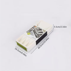 Expandable Drawer Flatware Organizers Double Layer Two Tone Tableware Drawer Sto