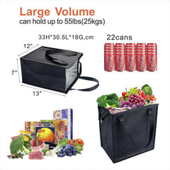 Large Capacity Supermarket Shopping Bag Non-woven Ice Bag Aluminum Foil Insulati