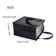 Large Capacity Supermarket Shopping Bag Non-woven Ice Bag Aluminum Foil Insulati