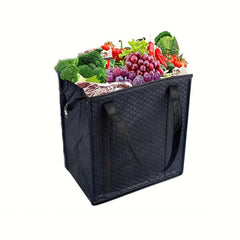 Large Capacity Supermarket Shopping Bag Non-woven Ice Bag Aluminum Foil Insulati