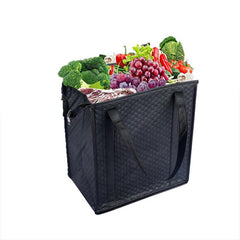 Large Capacity Supermarket Shopping Bag Non-woven Ice Bag Aluminum Foil Insulati