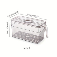1pc Plastic Refrigerator Storage Box Fresh Keeping Box Refrigerator Fruit