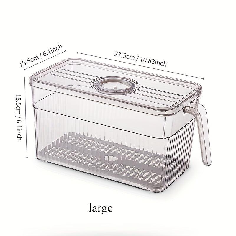 1pc Plastic Refrigerator Storage Box Fresh Keeping Box Refrigerator Fruit