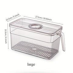 1pc Plastic Refrigerator Storage Box Fresh Keeping Box Refrigerator Fruit