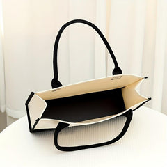 Letter Canvas Handbag Eco Friendly Bag for Beach Camping and Picnic