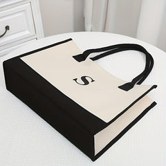 Letter Canvas Handbag Eco Friendly Bag for Beach Camping and Picnic