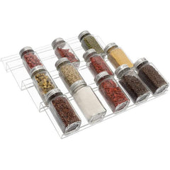 4 Tier Acrylic Spice Drawer Organizer Insert Kitchen Rack Tray