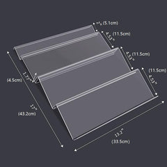 4 Tier Acrylic Spice Drawer Organizer Insert Kitchen Rack Tray