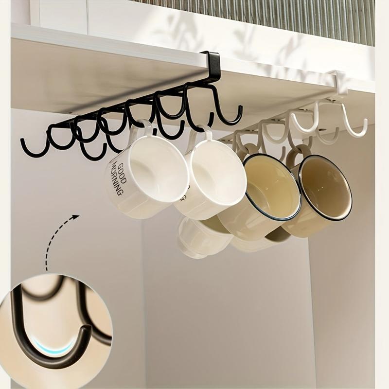 Inverted Cup Holder Drain Storage Organizer Hanging Glass Cup Rack No Punching