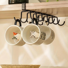 Inverted Cup Holder Drain Storage Organizer Hanging Glass Cup Rack No Punching